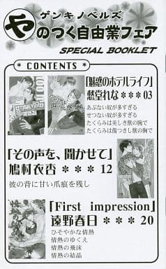 駿河屋 中古 や のつく自由業フェア Special Booklet 愁堂れな 鳩村衣杏 遠野春日 Genkiノベルズ