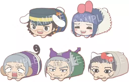 全5種セット 「ゴールデンカムイ×サンリオキャラクターズ もちころりんぬいぐるみマスコット TypeA」