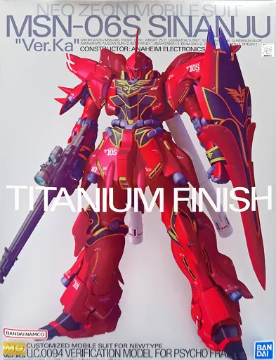 MG 1/100 MSN-06S Sinanju Ver.Ka Titanium Finish Kit Ages 13+