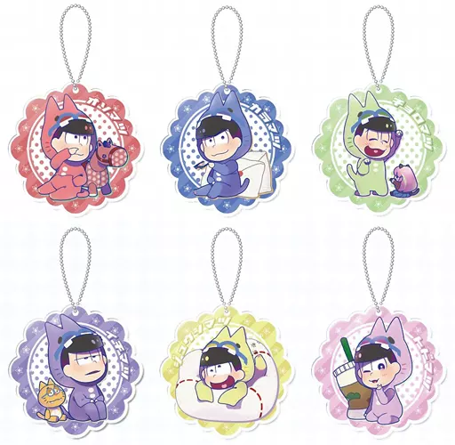 全6種セット 「えふぉるめ おそ松さん パジャキャラアクリルボールチェーン」