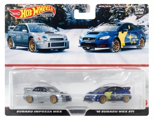 1/64 Hot Wheels プレミアム 2パック スバル インプレッサ WRX / ’16 スバル WRX STI [HKF60-9866]