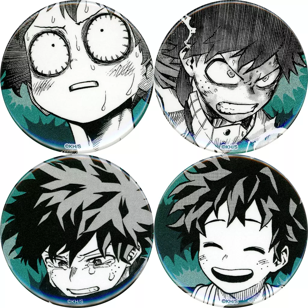 緑谷出久 缶バッジ4個セット EMOTIONS 「僕のヒーローアカデミア