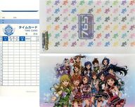 駿河屋 中古 765プロ 背景ブルー ホワイト オリジナルクリアファイル付きタイムカード アイドルマスター アイドル マスターオフィシャルショップグッズ 小物