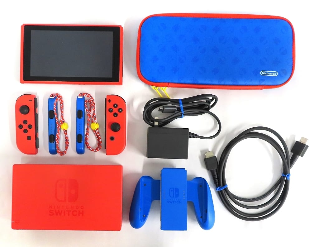 駿河屋 -<中古>【ジャンク】Nintendo Switch本体 マリオレッド×ブルー