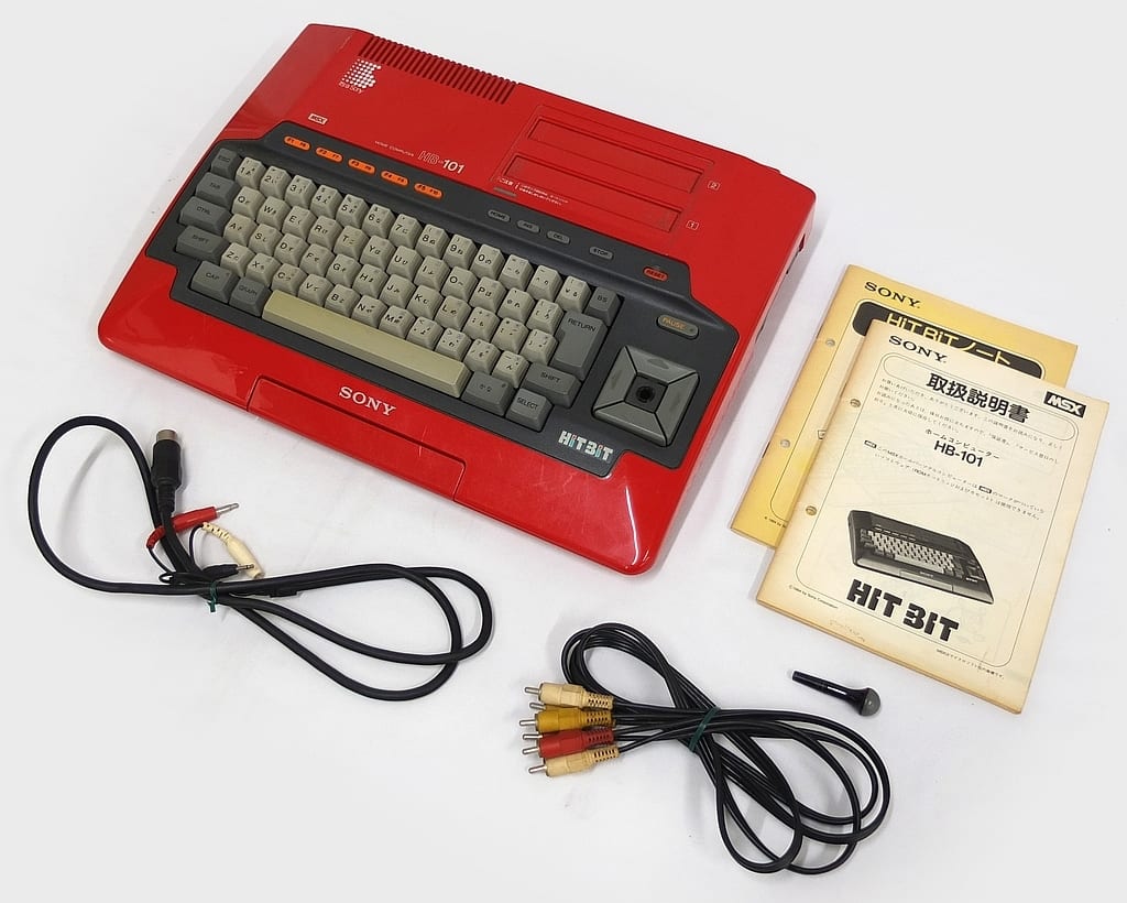 通電、動作確認済み MSXゲーム機 SONY HB-101 HIT BIT赤