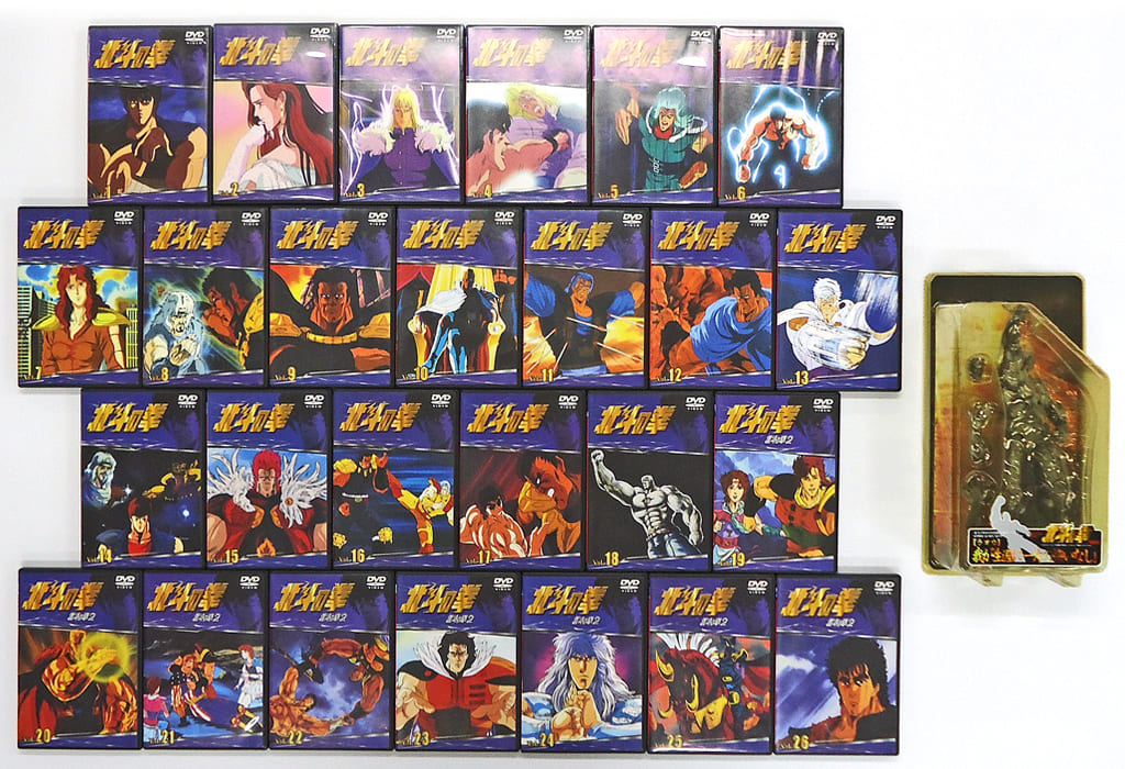 駿河屋 -<中古>不備有)北斗の拳 全26巻セット(ラオウフィギュア付き