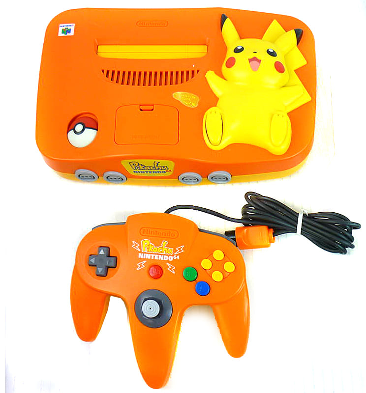 駿河屋 -<中古>ピカチュウNintendo64本体(オレンジ＆イエロー