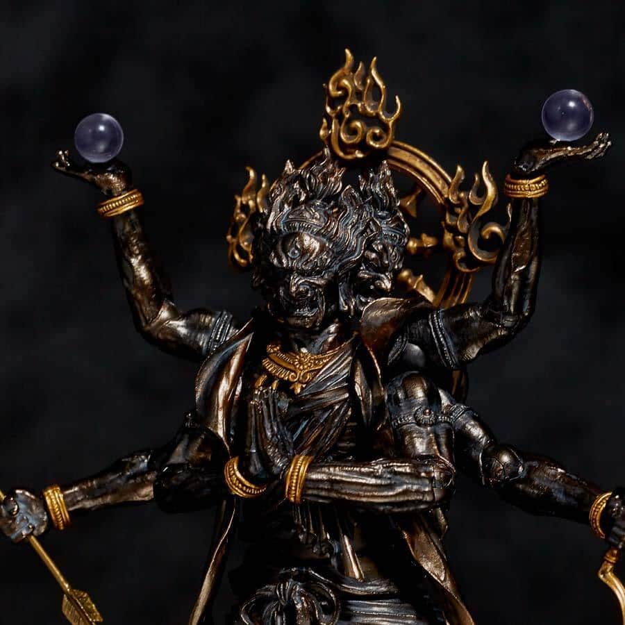 タケヤ式自在置物 阿修羅 黒銅版 - その他
