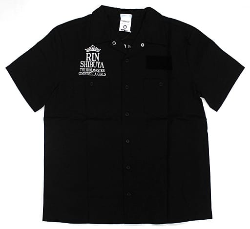 駿河屋 -<中古>渋谷凛 刺繍ワークシャツ ブラック Lサイズ 「アイドル