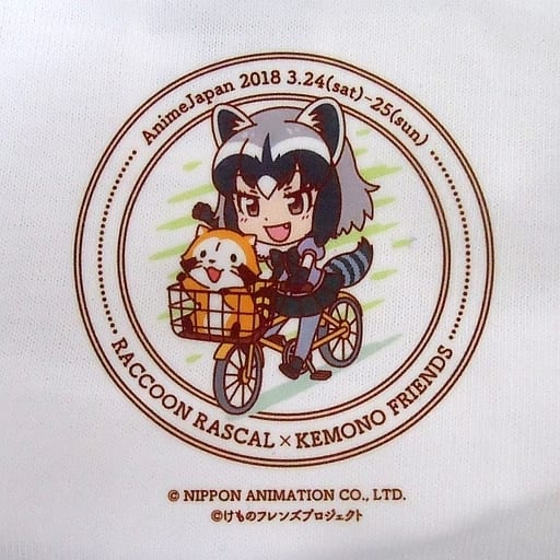 駿河屋 -<中古>ラスカル×アライグマ Tシャツ ホワイト XLサイズ