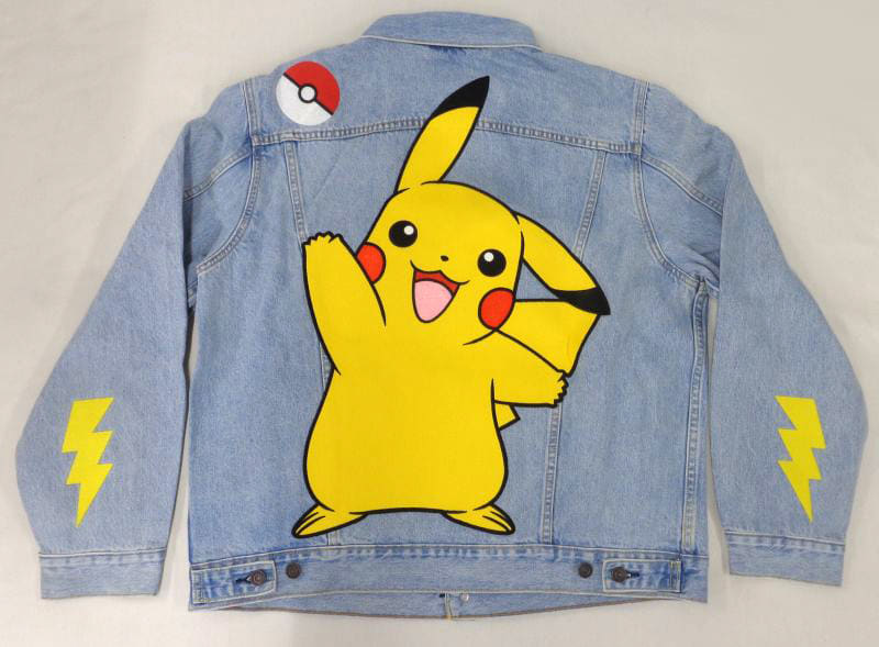 駿河屋 -<中古>ピカチュウ VINTAGE FIT トラッカージャケット ブルー L