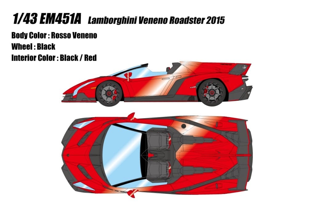 駿河屋 -<新品/中古>1/43 Lamborghini Veneno Roadster 2015(ロッソ