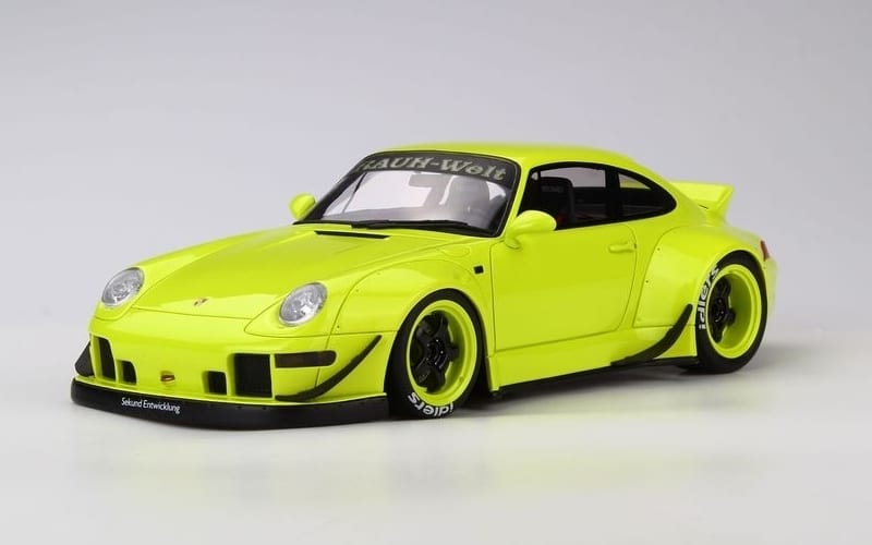 1/18 新品・未開封 RWB 993 ダックテール (ネオンイエロー)-