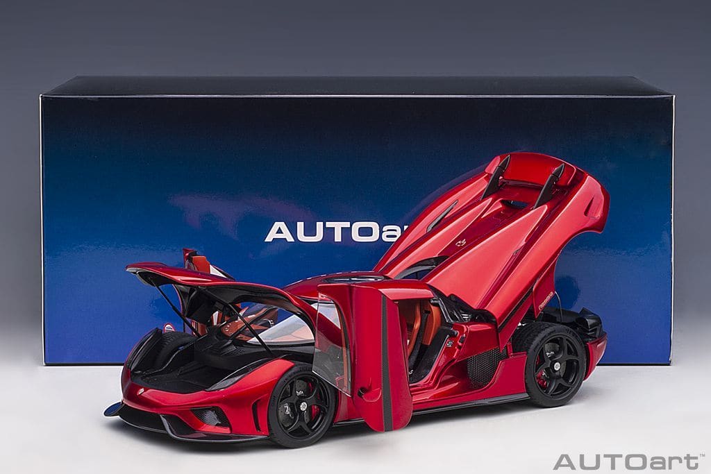 サイズ⒁ AUTOart 1/18 ケーニグセグ レゲーラ キャンディ レッド 完成