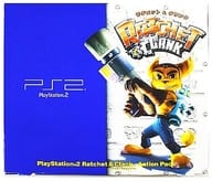 プレイステーション2本体 Ratchet ＆ Clank Action Pack(状態：AVケーブル欠品、本体状態難)