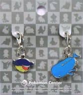 駿河屋 中古 3 ホエルコ 321 ホエルオー 全国ずかんメタルチャーム 2個セット ポケットモンスター ポケモン センター限定 キーホルダー マスコット