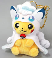 駿河屋 中古 アローラロコンポンチョのピカチュウ マスコット ポケットモンスター ポケモンセンターサッポロ リニューアルオープン記念グッズ キーホルダー マスコット