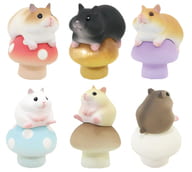 駿河屋 中古 全6種セット いろいろキノコとハムスター フィギュアマスコット キーホルダー マスコット