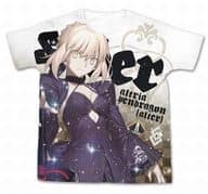 駿河屋 新品 中古 セイバー アルトリア ペンドラゴン オルタ フルグラフィックtシャツ ホワイト Lサイズ Fate Grand Order その他