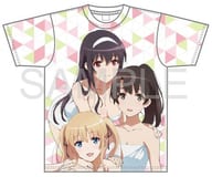 恵＆英梨々＆詩羽 全面プリントTシャツ ホワイト フリー(L)サイズ 「冴えない彼女の育てかた♭」