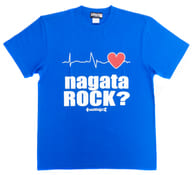 永田裕志×コラソン コラボTシャツ NAGATA ROCK? ブルー XLサイズ