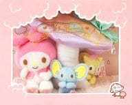 駿河屋 中古 マイメロディ フラットくん りすくん きのこ ジオラママスコット ぬいぐるみ マリーランドの森シリーズ マイメロディ ぬいぐるみ