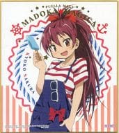 駿河屋 中古 5 佐倉杏子 描き下ろしイラスト 箔押し 魔法少女まどか マギカ色紙art 雑貨