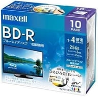 日立マクセル 録画用BD-R 25GB 1-4倍速対応 4倍速 10枚パック [BRV25WPE.10S]