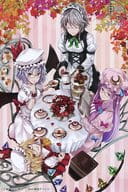 駿河屋 中古 集合 4人 執事眼鏡eyemirror提供 イラスト 鍋島テツヒロ 限定ポストカード 東方project Atre 秋葉原 博麗神社 春祭り19 物販購入特典 ポストカード