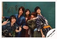 駿河屋 中古 Hey Say Jump 集合 5人 横型 膝上 浴衣 センター山田 伊野尾両手ピース 中島仰け反り 公式生写真 ジャニーズ