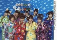 駿河屋 中古 モーニング娘 集合 9人 横型 膝上 浴衣 亀井 田中両手ピース 頭に耳 壁紙空 公式生写真 ハロープロジェクト