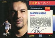 431 [直筆サインカード] ： ROBERTO BAGGIO(直筆サイン入り)(保証書付き)